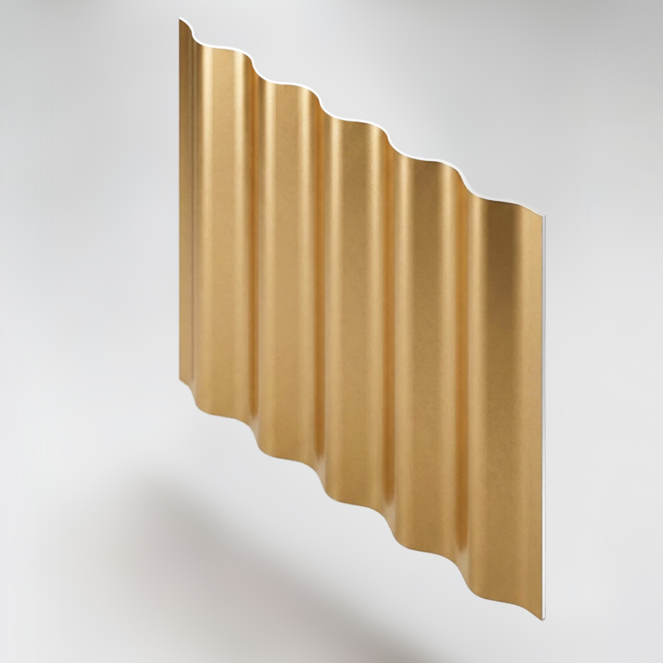 Corrugated curved (radius) panels
