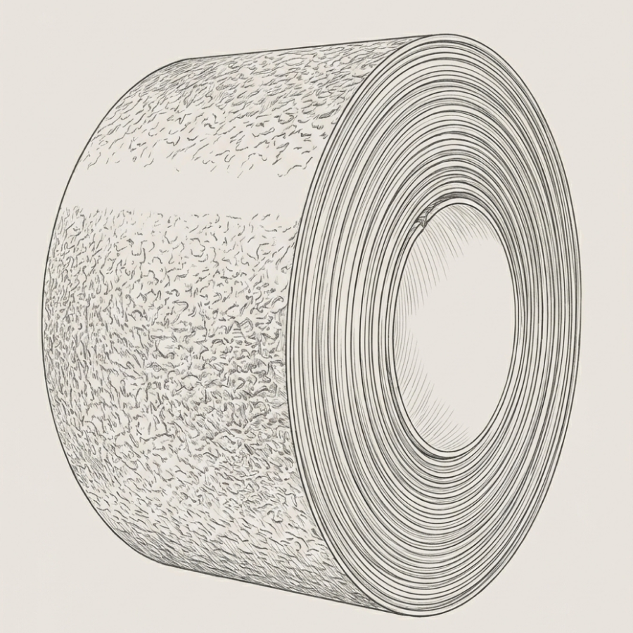 Embossed (stucco) aluminium coil
