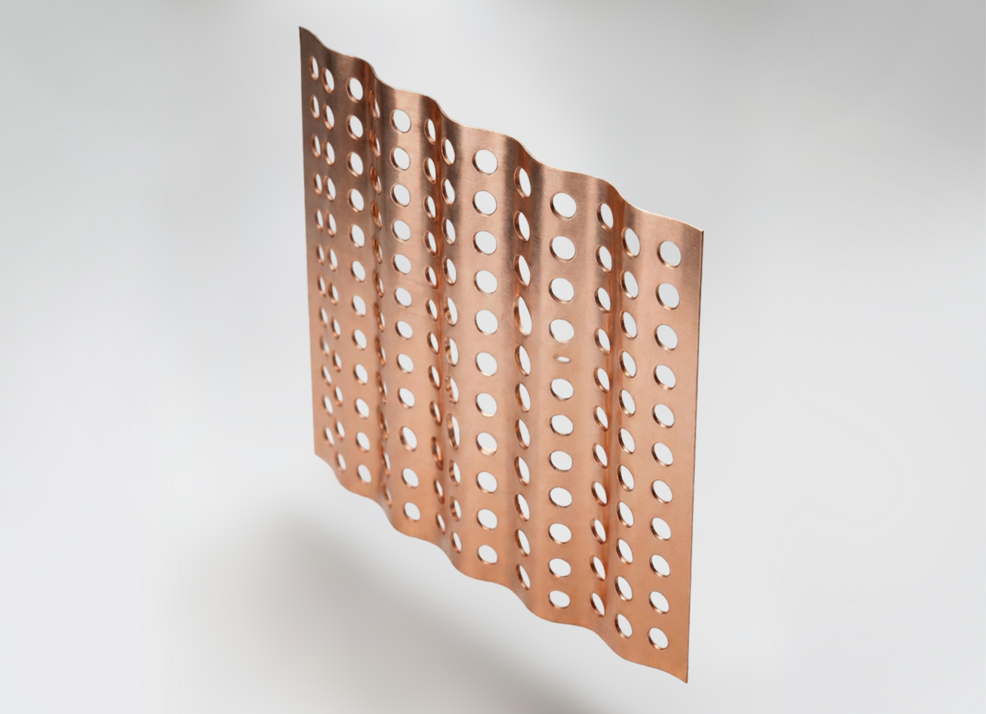 Facade perforated and corrugated panels