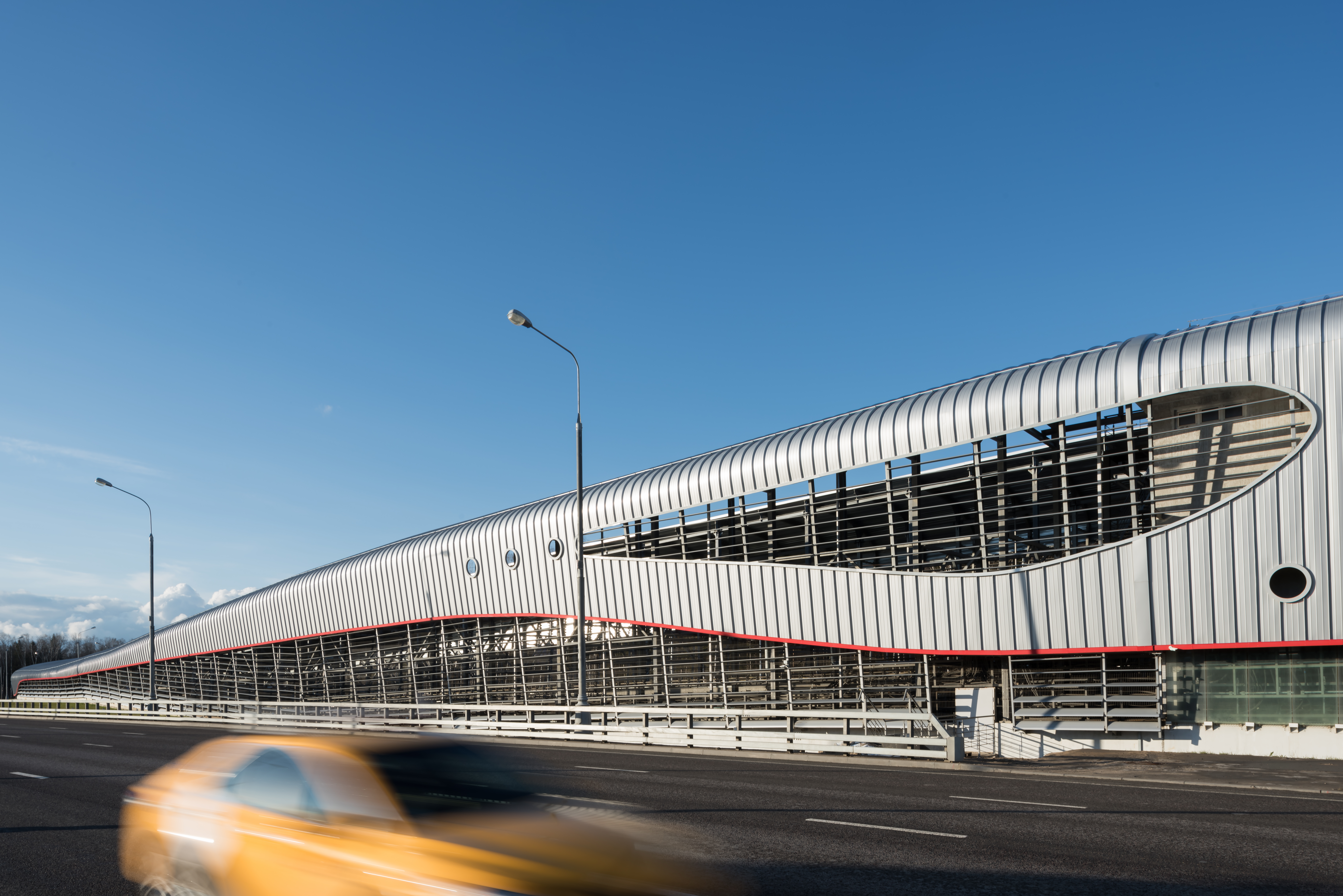 Above-ground metro line near Filatov Lug station