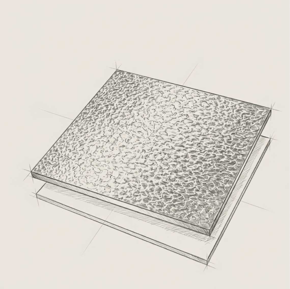 Embossed aluminium sheet