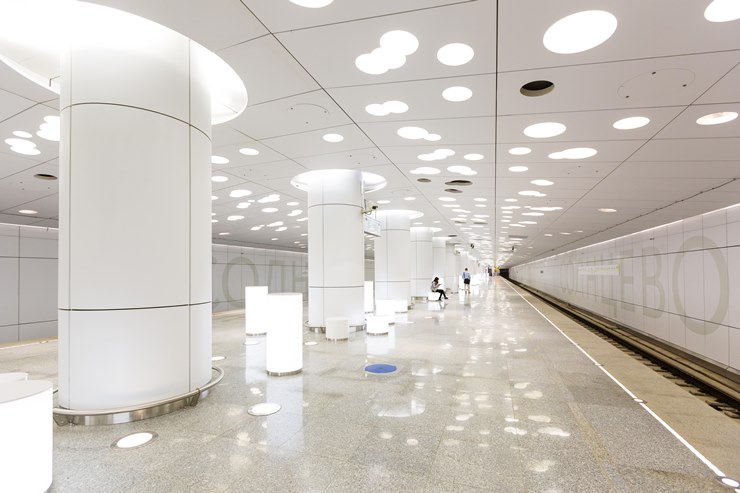 Interior solutions for Solntsevo station of the Moscow Metro
