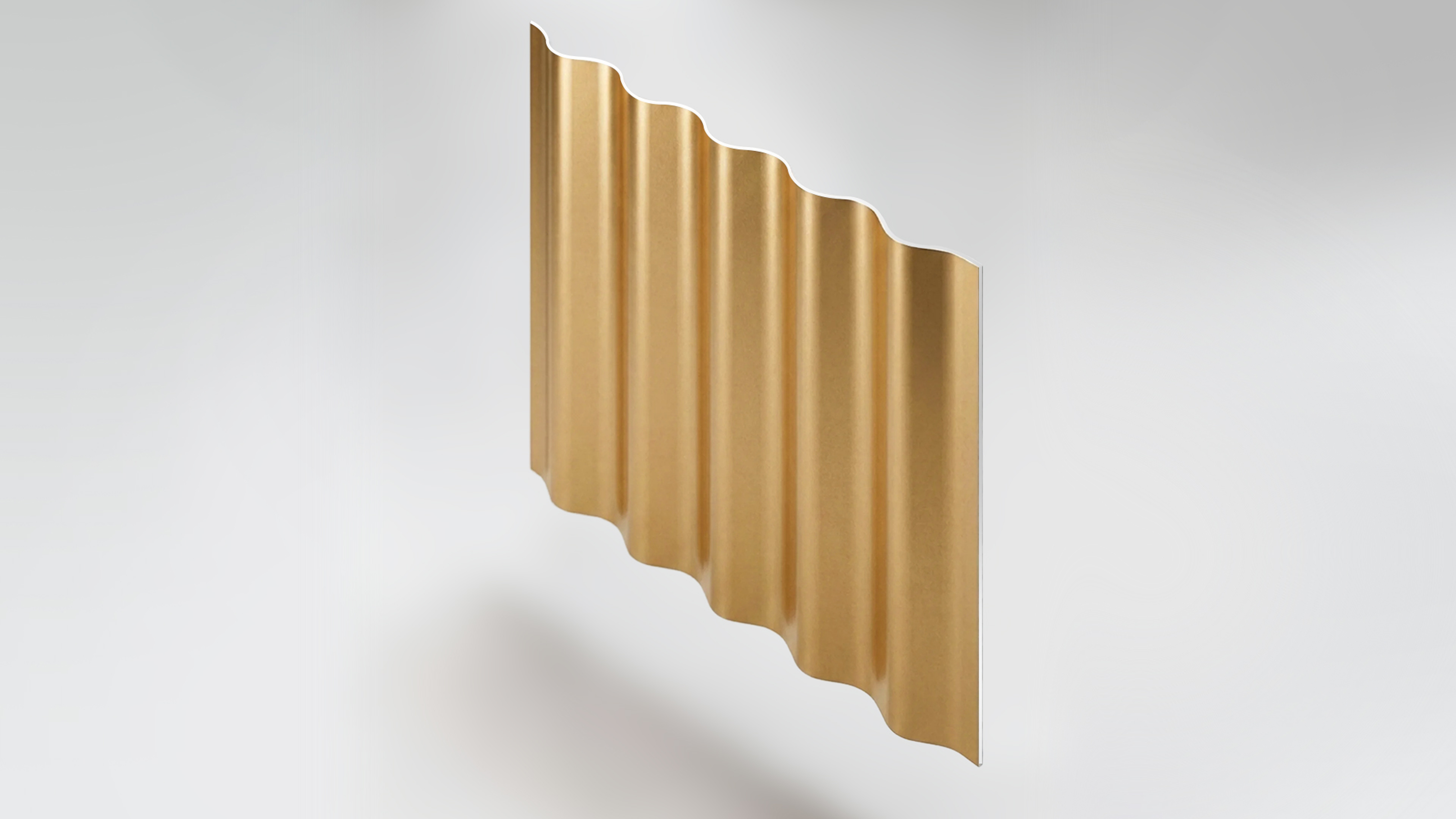 Corrugated curved (radius) panels