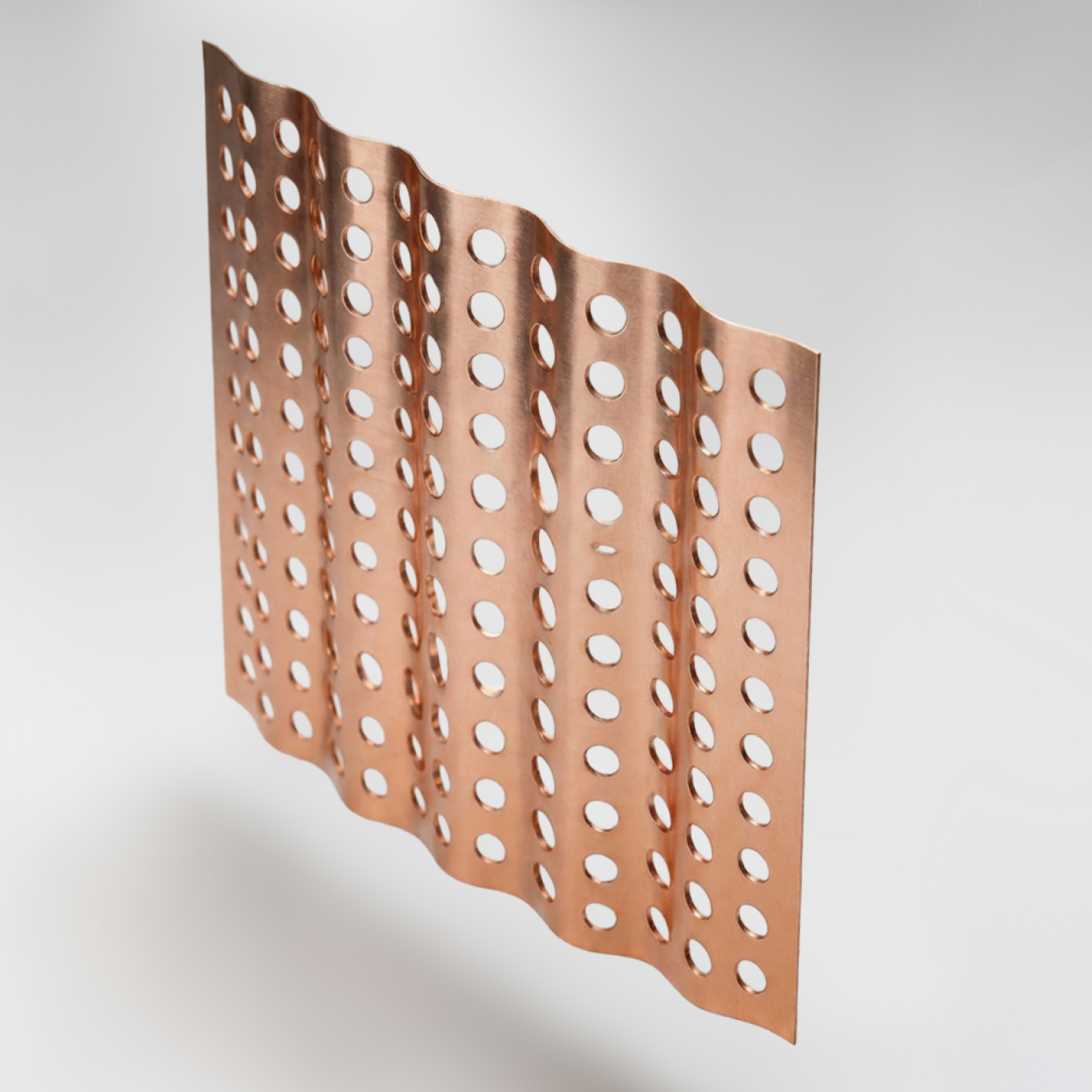 Facade perforated and corrugated panels
